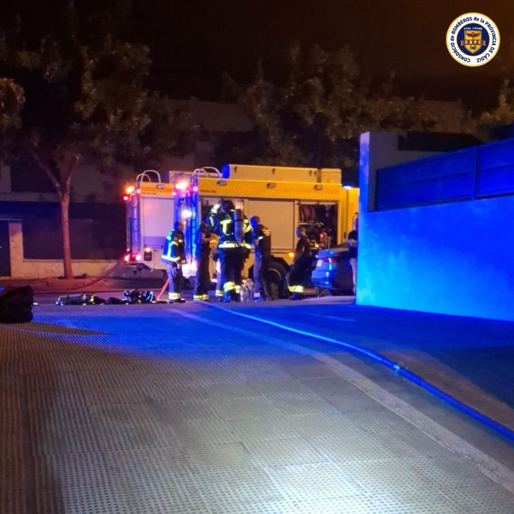 Incendio en garaje