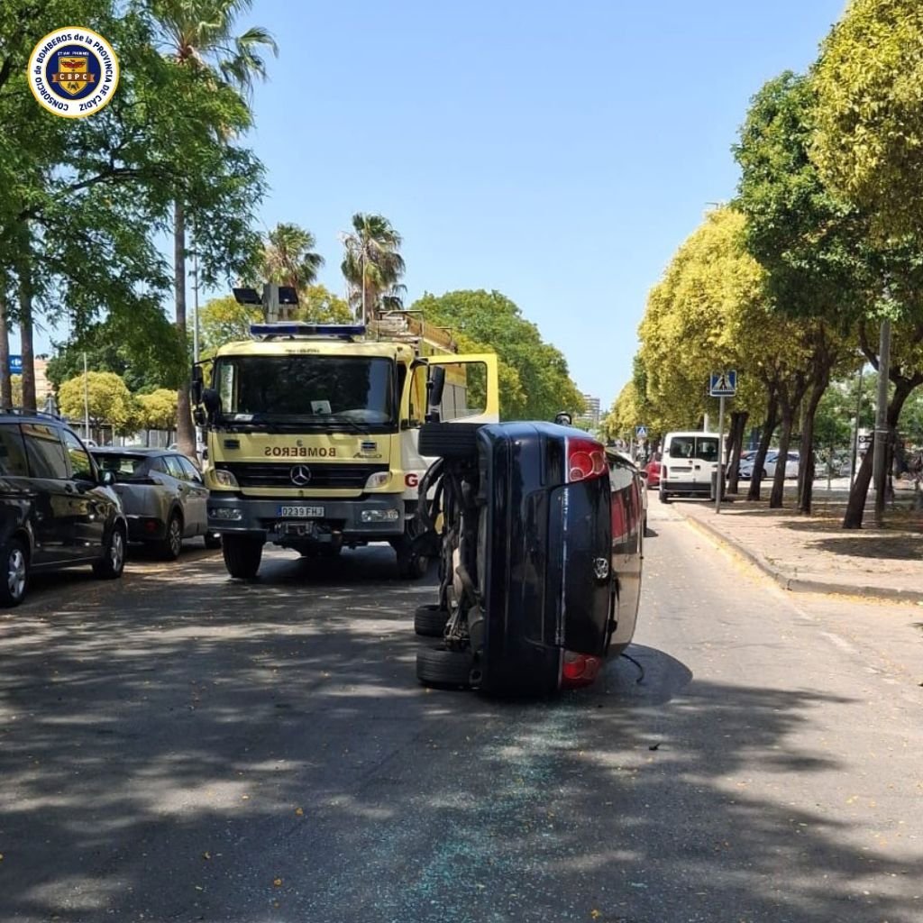 Accidente de tráfico en Jerez Norte: Una rápida respuesta evitó males mayores