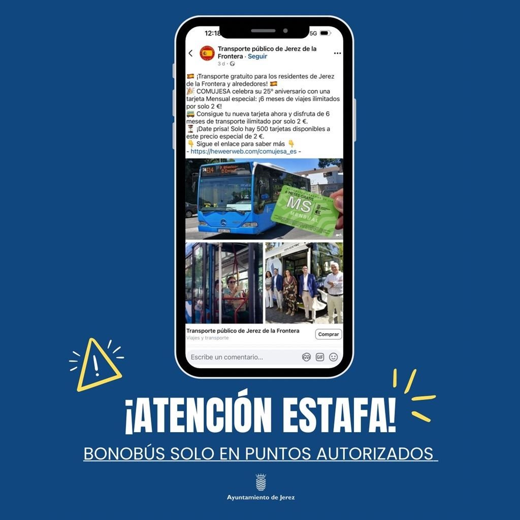 Jerez Alerta: cuidado con el Bonobús Jerez falso