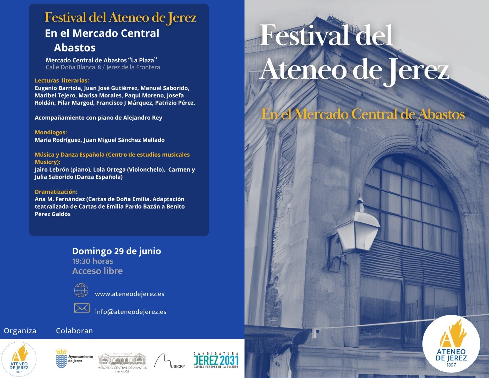 El Ateneo de Jerez celebra Festival mercado central de Abastos