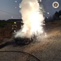 incendio de coche en Jerez
