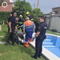 rescate en piscina en El Puerto