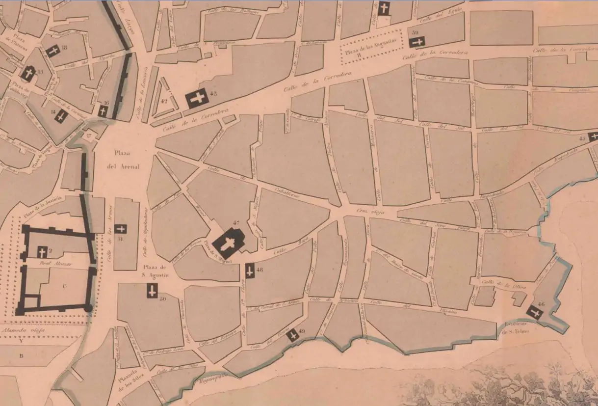 plano urbano del Jerez histórico