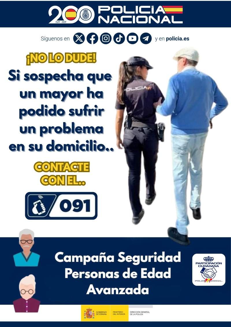La Policía Nacional activa una campaña de apoyo a mayores en Jerez