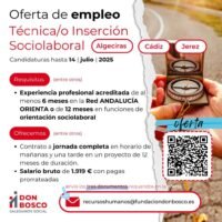 oferta empleo inserción sociolaboral