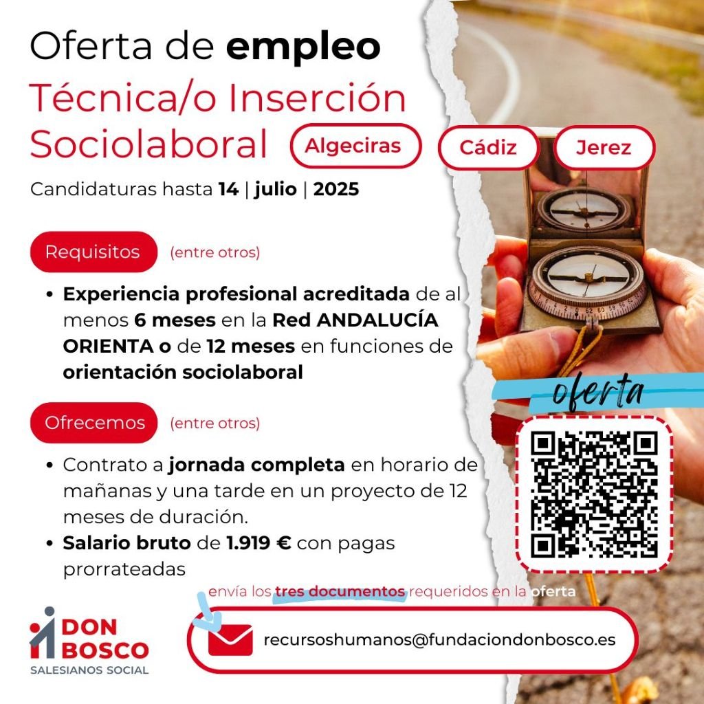 oferta empleo inserción sociolaboral