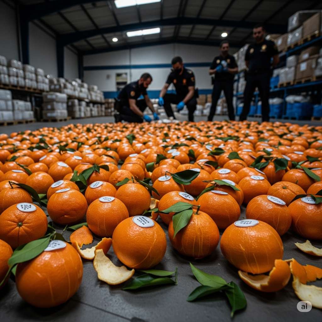 Incautados 3.500 kilos de hachís empaquetadas simulando ser naranjas