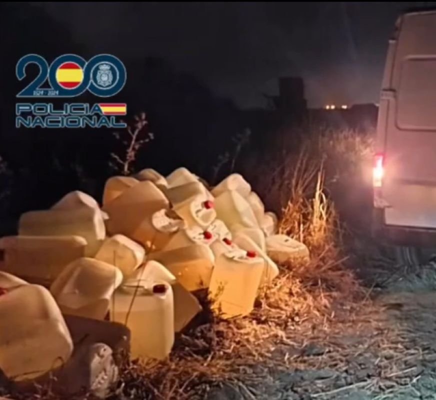 Policía Nacional incauta gasolina en Cádiz