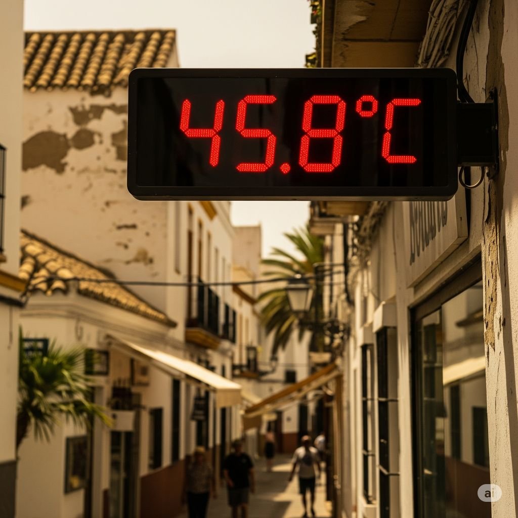 Jerez de la Frontera bate su récord de temperatura con 45,8ºC y se convierte en la ciudad más calurosa de España