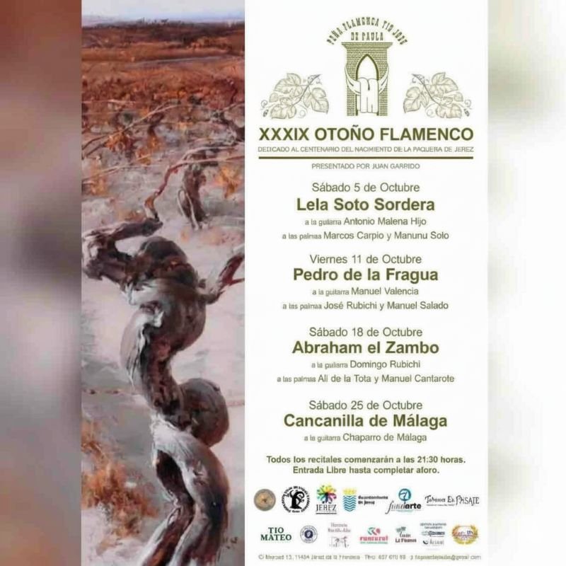 El gran flamenco vuelve a Santiago: la Peña Tío José de Paula desvela el cartel del XL Otoño Flamenco en Jerez
