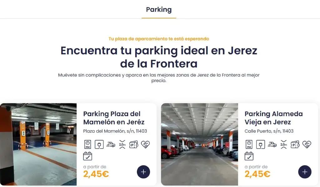 bonos aparcamiento Jerez