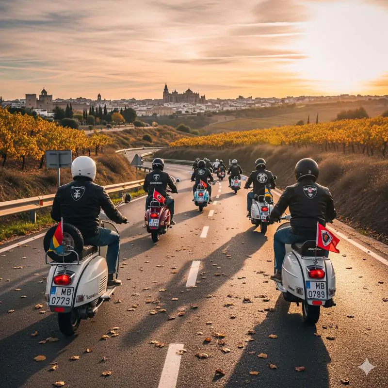 Jerez se convierte en la capital de las dos ruedas: El XVIII Encuentro Nacional de scooter clásicas reunirá a cientos de aficionados en una ruta por la ciudad