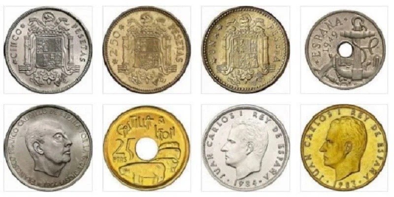 valor de las monedas de peseta