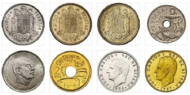 valor de las monedas de peseta