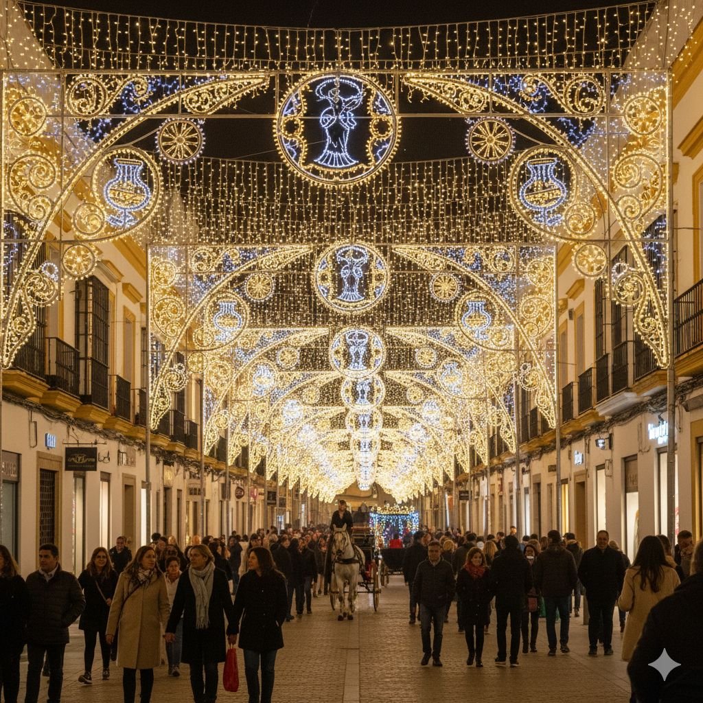 ¡Confirmado! El alumbrado de Navidad en Jerez se enciende el 21 de noviembre con un espectacular show flamenco gratis de Luis de Periquín