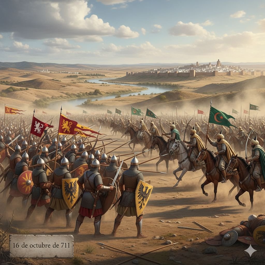 La Batalla del Guadalete de Jerez: El colapso visigodo y el nacimiento de Al-Ándalus