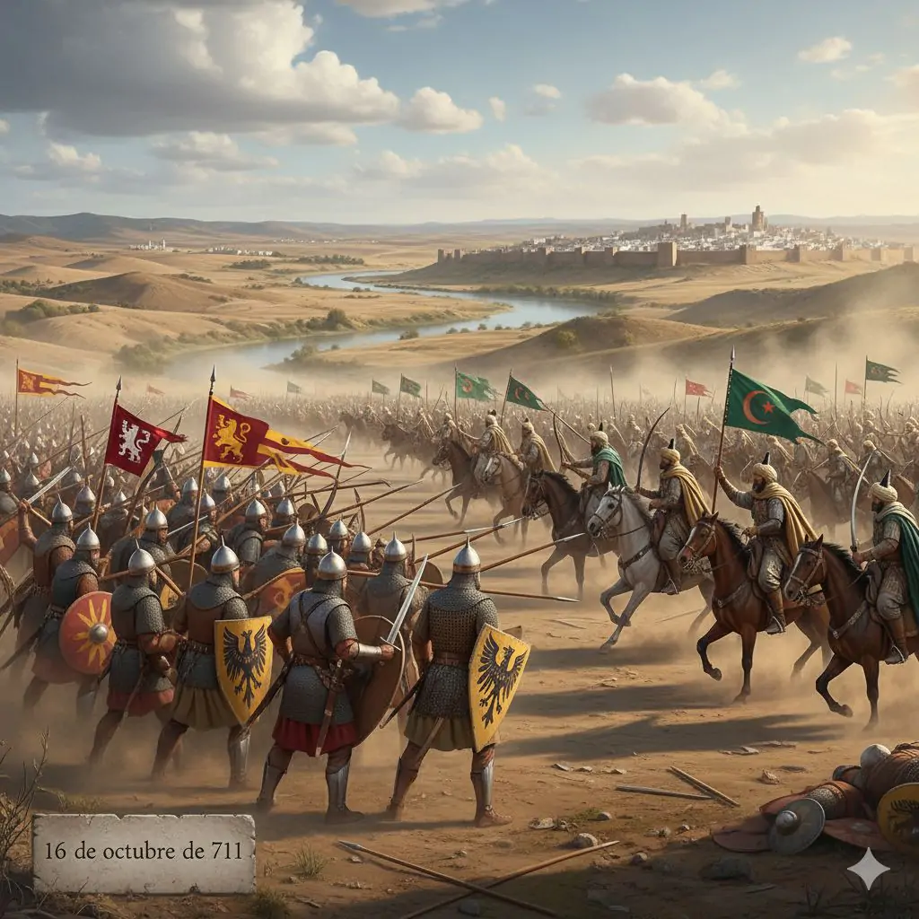 La Batalla del Guadalete de Jerez: El colapso visigodo y el nacimiento de Al-Ándalus