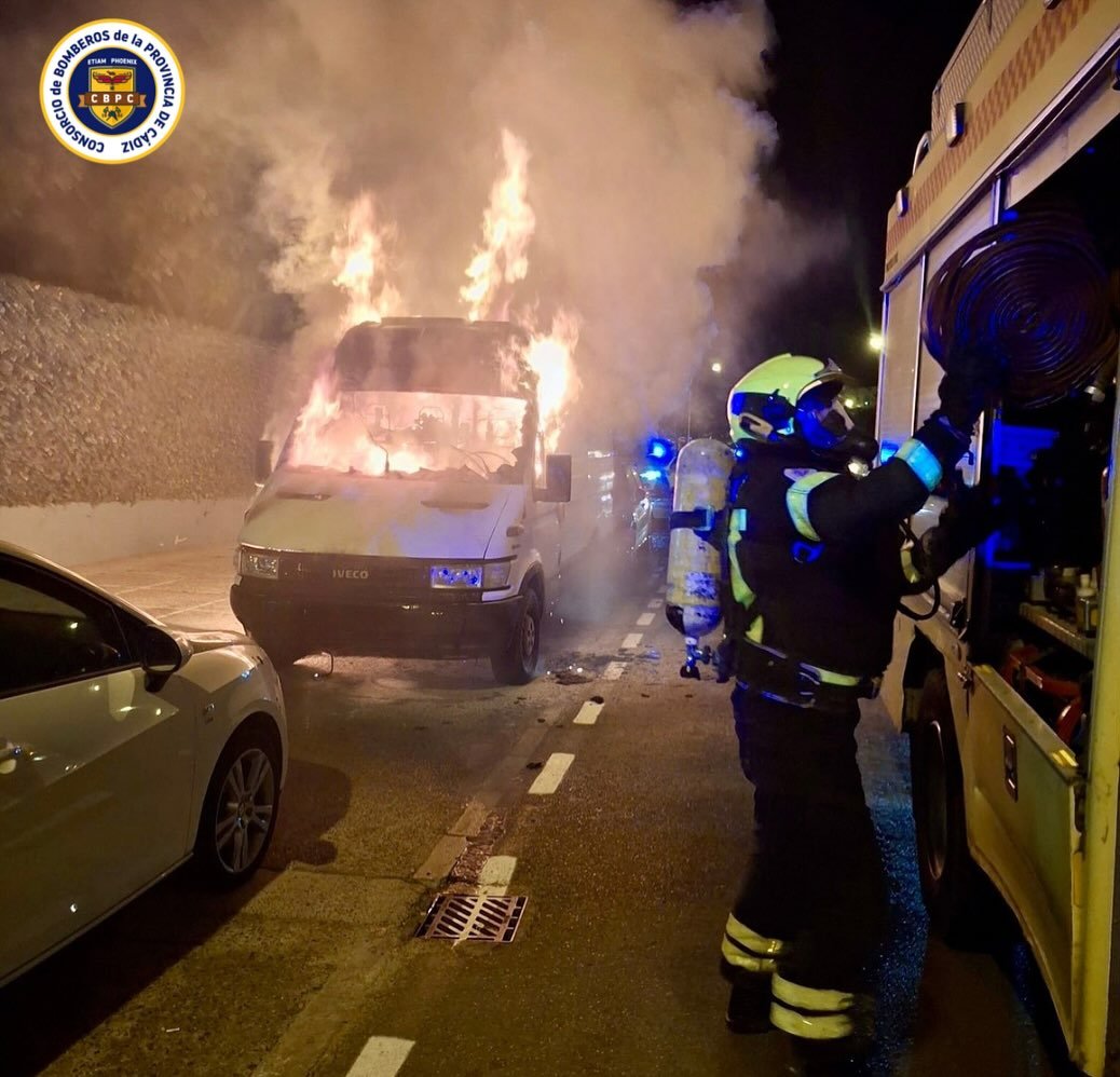 Incendio de furgoneta