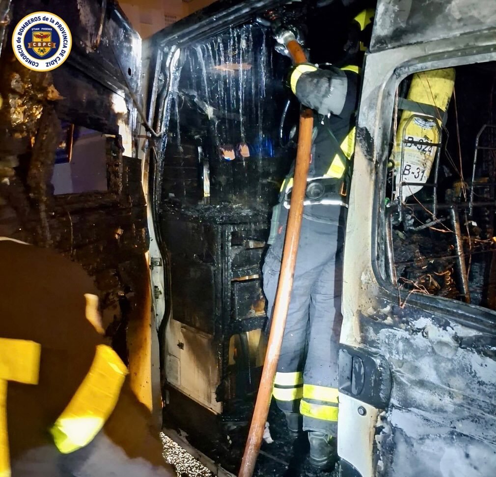 Incendio de furgoneta