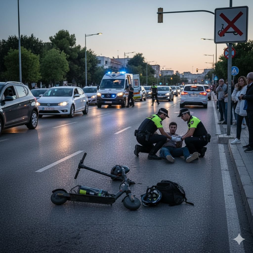 El aumento del riesgo de accidentes con patinetes eléctricos en Jerez exige medidas urgentes tras un herido grave