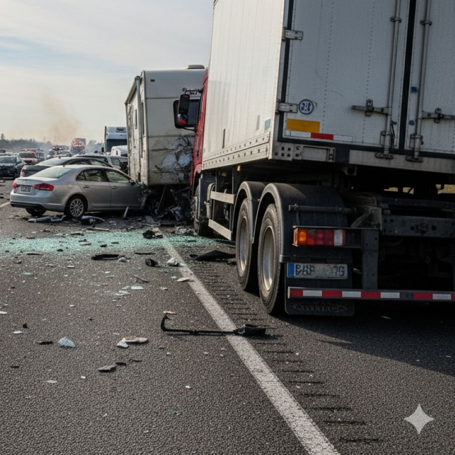 Camionero condenado a 3 años de prisión y 5 sin carnet por la tragedia de la A-7 que mató a 5 personas