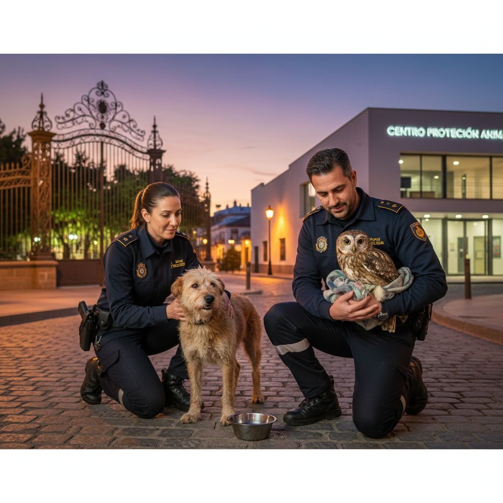 El rescate de un búho y un perro en Jerez destapa la gran asignatura pendiente: ¿Por qué la protección animal sigue dependiendo del «milagro» policial?