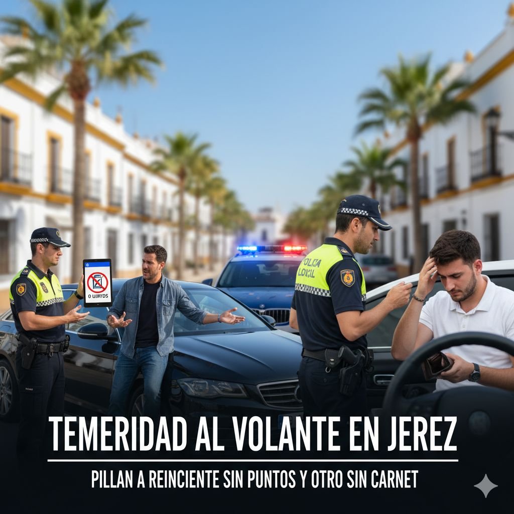 Conductores sin carnet y sin puntos en Jerez
