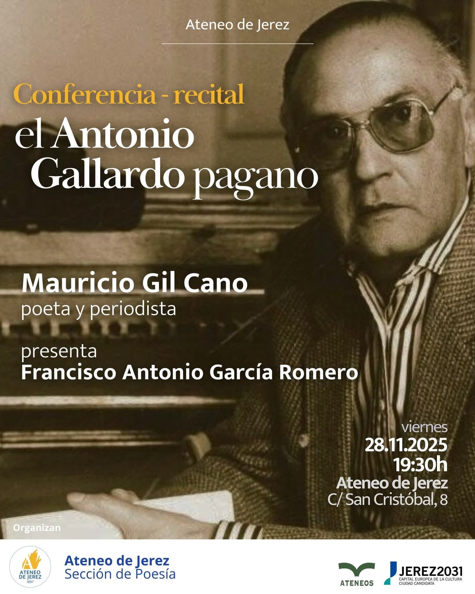 Homenaje a Antonio Gallardo en el Ateneo de Jerez: La Fascinante Mirada a ‘El Antonio Gallardo Pagano’