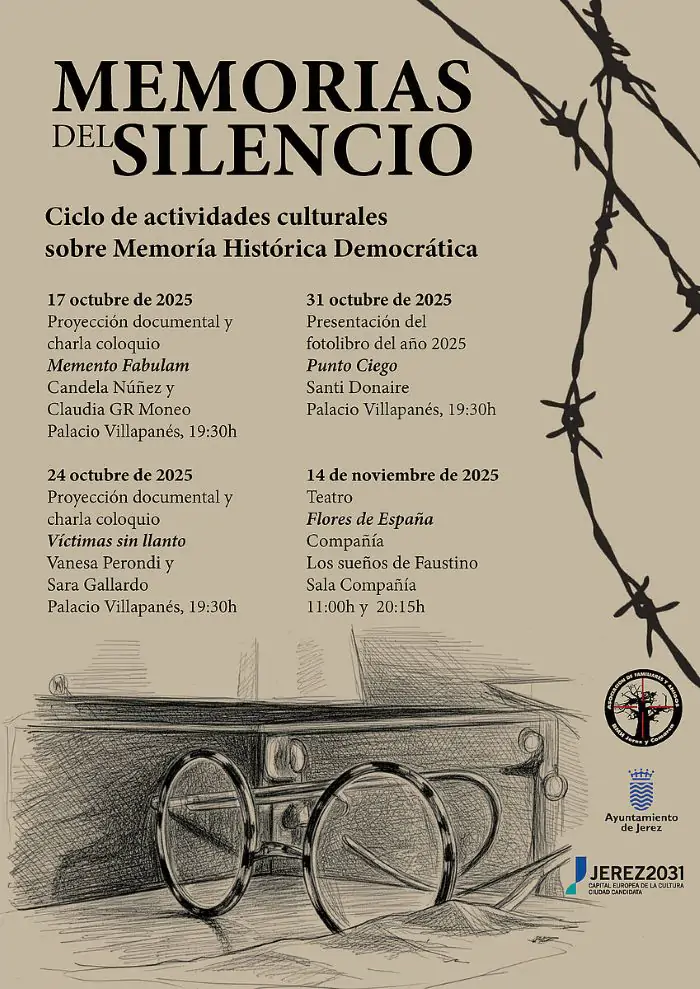 Culmina en Jerez el ciclo de actividades culturales Memorias del Silencio con la obra teatral «Flores de España»