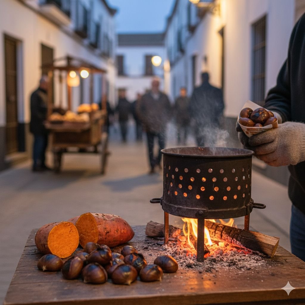 castañas y boniatos