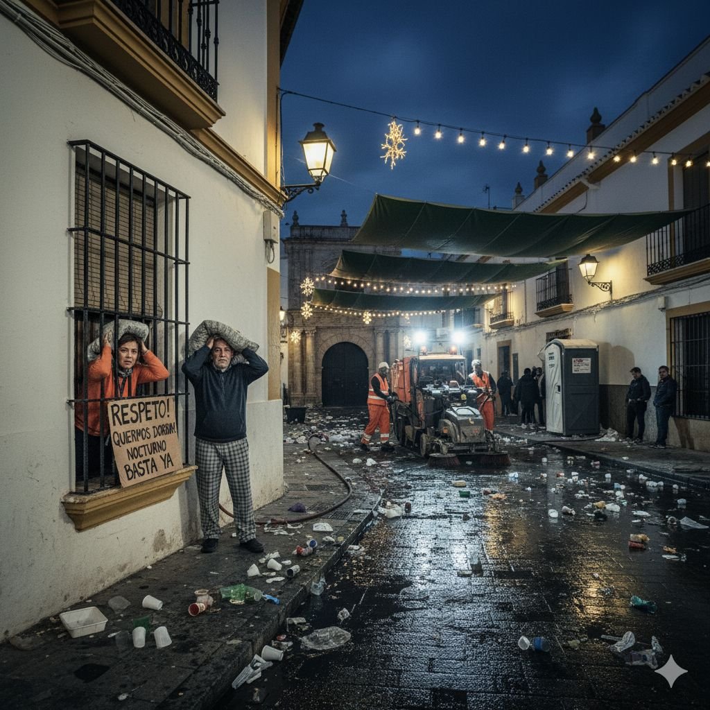 limpieza en las zambombas en Jerez