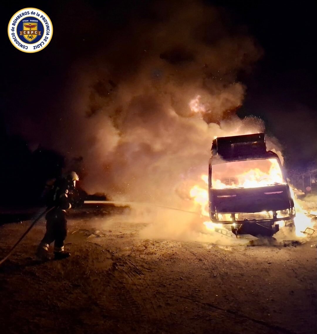 Incendio furgoneta Jerez