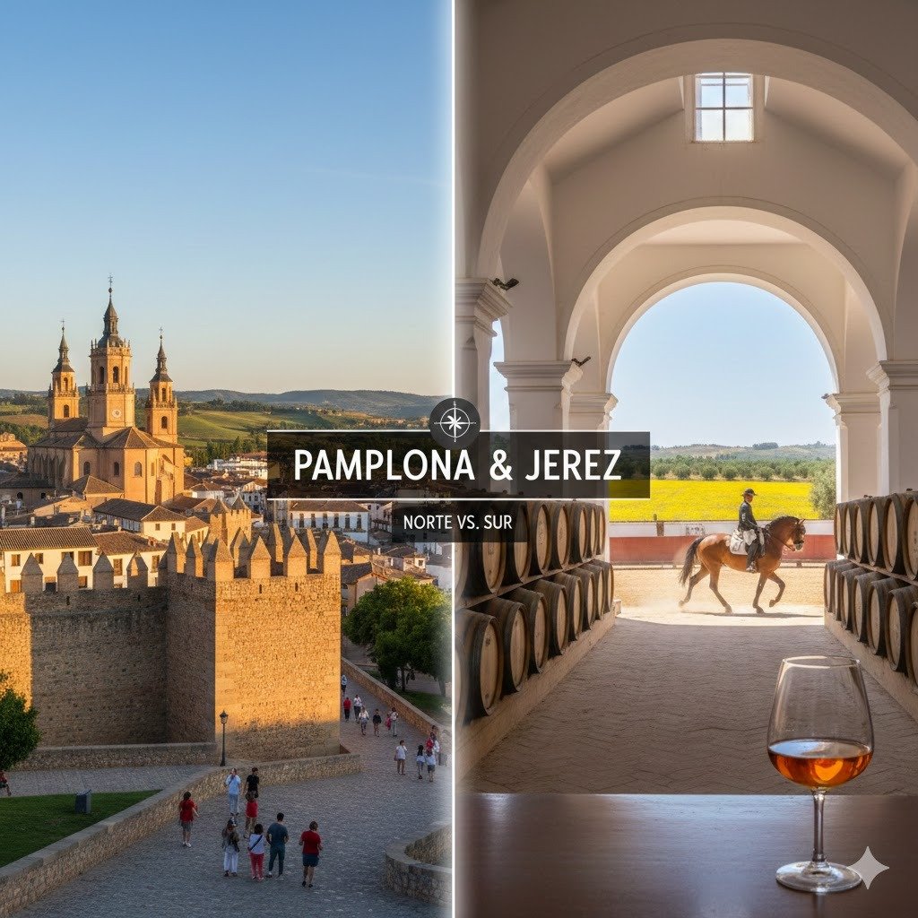 Diferencias y similitudes entre Pamplona y Jerez de la Frontera: un viaje de norte a sur