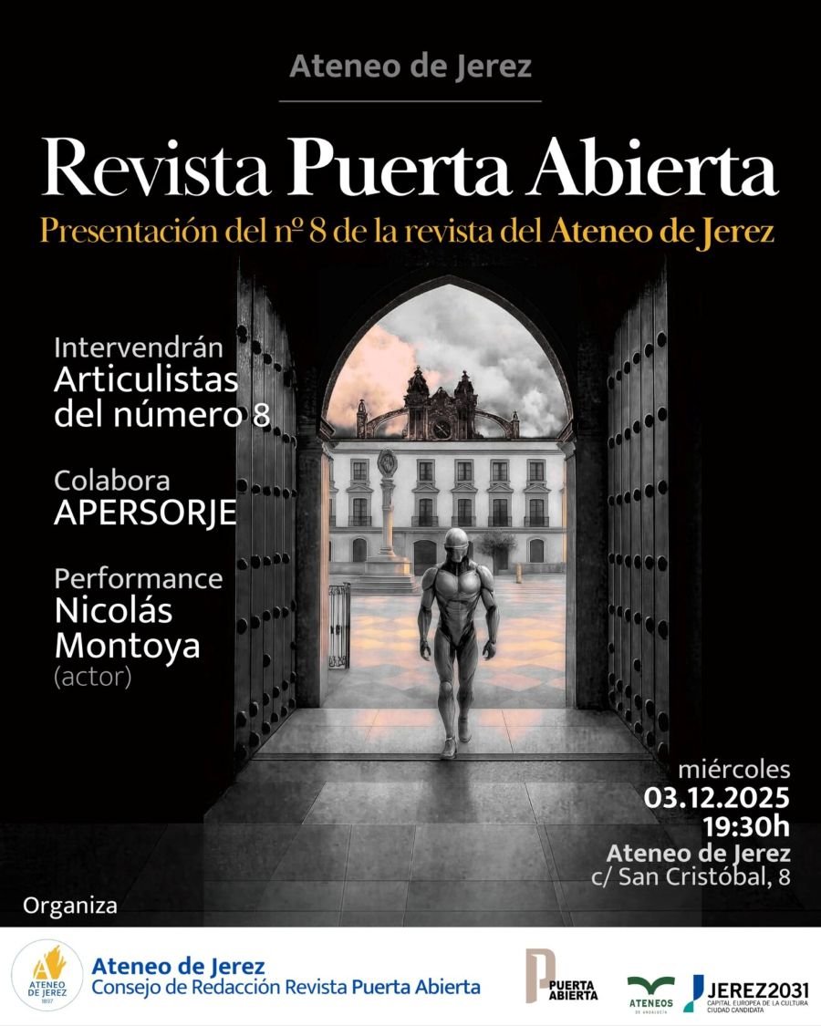 La cultura de Jerez de fiesta: El Ateneo celebra el talento local con la nueva Revista Puerta Abierta y una performance única de Nicolás Montoya