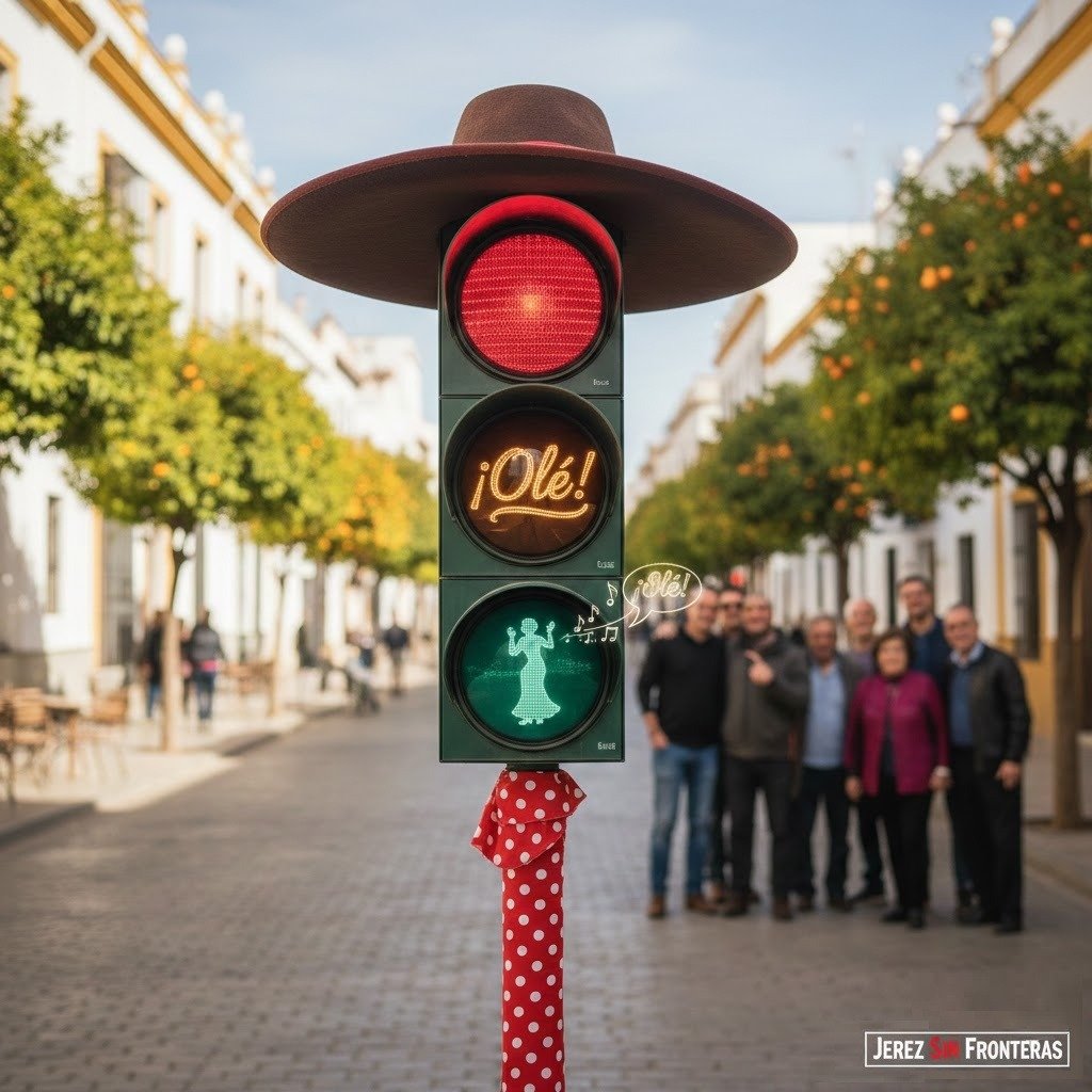 Los nuevos semáforos de Jerez marcarán el paso por bulerías por la Capitalidad Cultural