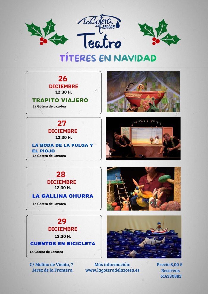 Programación navideña Teatro La Gotera de Lazotea Jerez