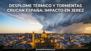 Un desplome térmico y fuertes tormentas cruzan España: así afectará el cambio del tiempo a la zona de Jerez