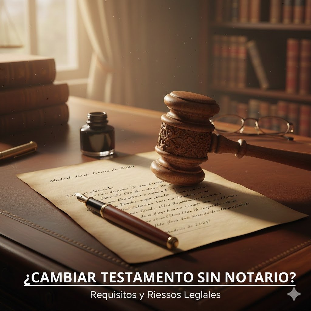 Cómo cambiar un testamento sin notario en España: Guía y riesgos
