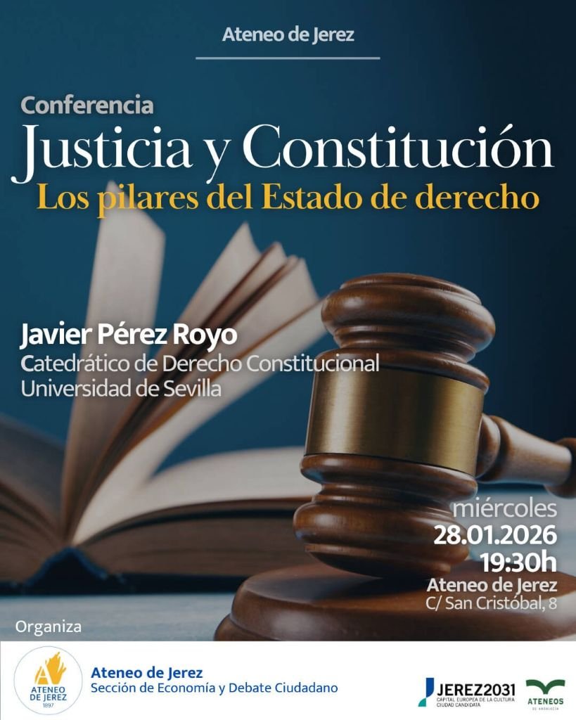 Javier Pérez Royo analiza los pilares del Estado de derecho en el Ateneo de Jerez