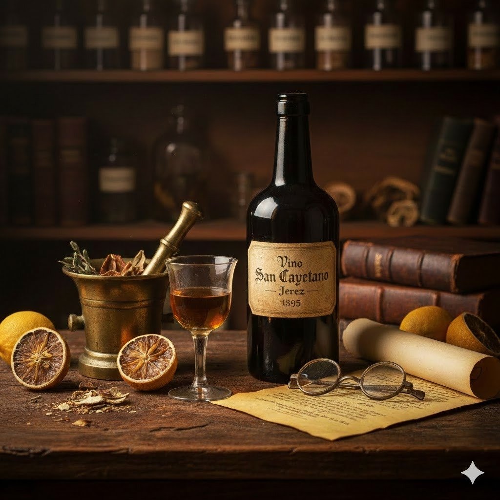 La historia del vino San Cayetano en Jerez como tónico medicinal en el siglo XIX
