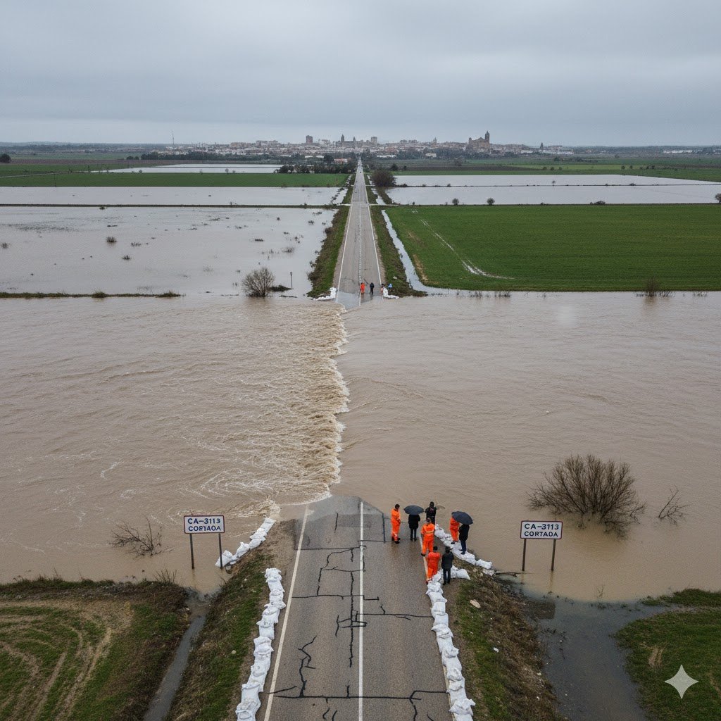 Efectos de la borrasca Leonardo en Jerez: última hora y situación del Guadalete