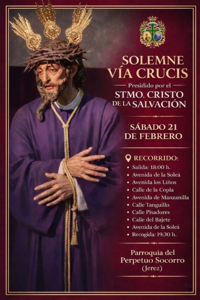 Guía del Vía Crucis de la Hermandad de la Salvación en Jerez 2026