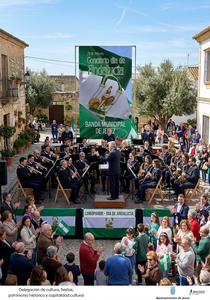 Concierto de la Banda Municipal de Jerez en Lomopardo: Día de Andalucía