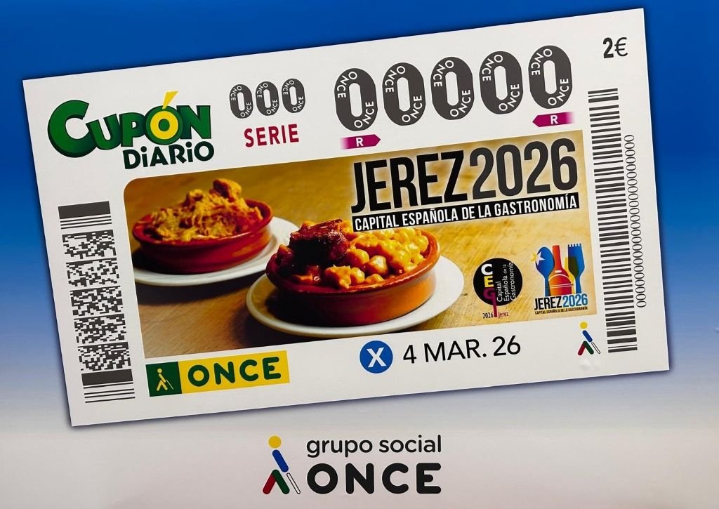 El Cupón de la ONCE rinde tributo a la berza de Jerez como Capital Gastronómica