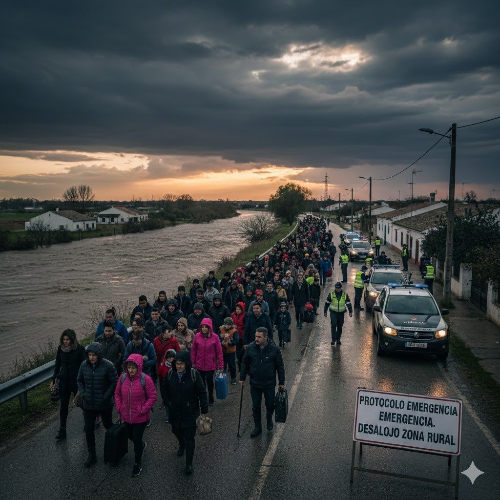 Protocolo en Jerez: 900 vecinos de la zona rural desalojados por el temporal