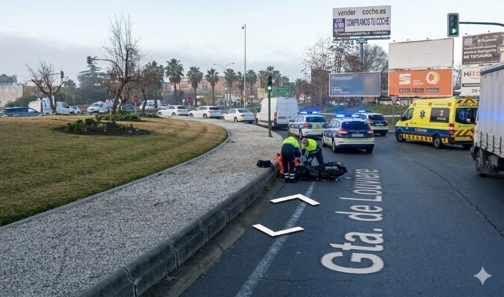 Un motorista de 68 años fallece en un trágico accidente en Córdoba