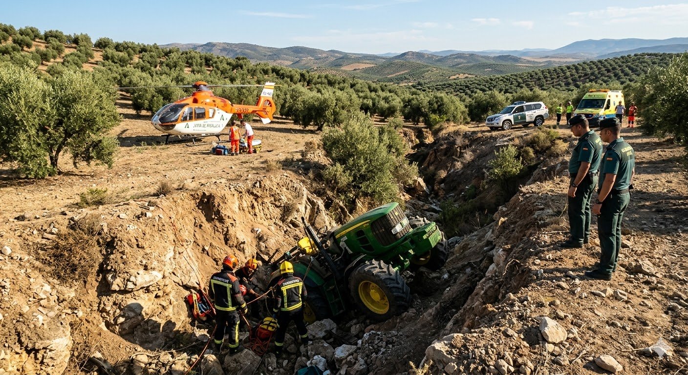 Luto en el campo andaluz tras un mortal accidente de tractor en Córdoba