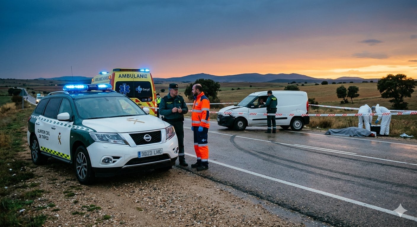 Un hombre de 76 años muere atropellado por una furgoneta en la N-620 en Salamanca