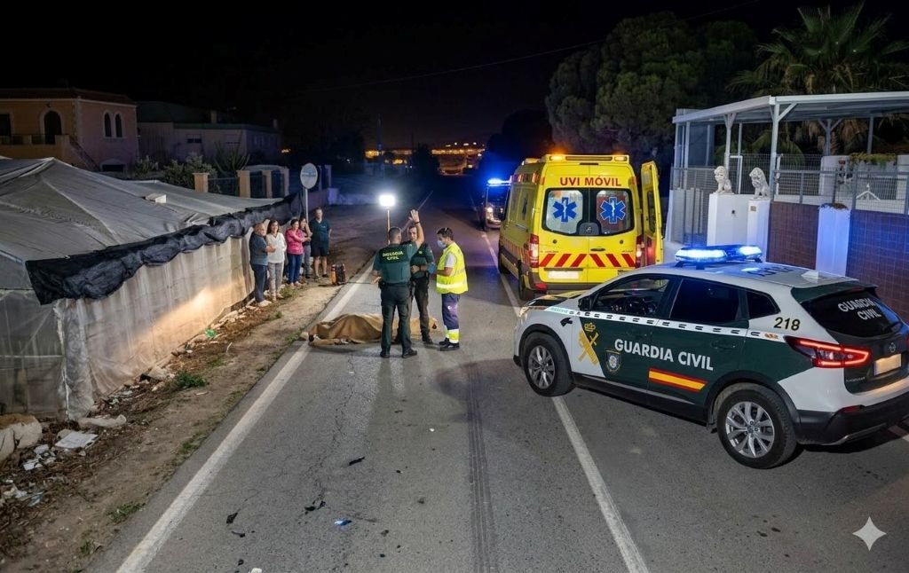 Un hombre fallece tras un atropello mortal en la carretera AL-3104 de Almería