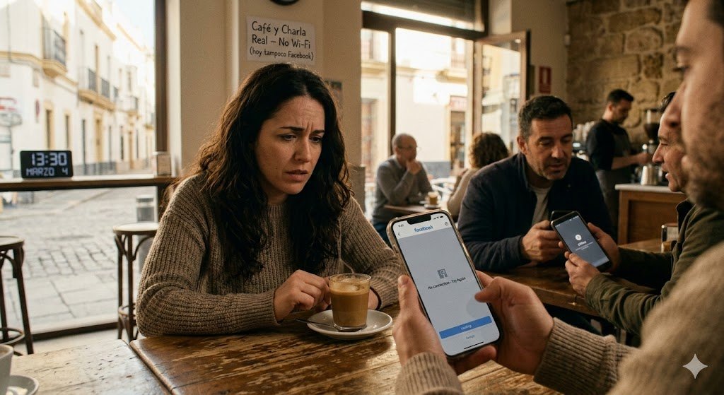 El silencio digital de Facebook alcanza a Jerez en un apagón inesperado